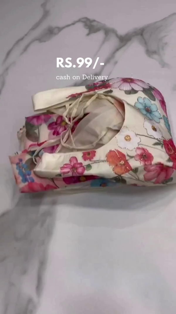 Elegant Floral Printed Flared Skirt with Matching White Cotton Pants – Perfect for Casual and Festive Wear