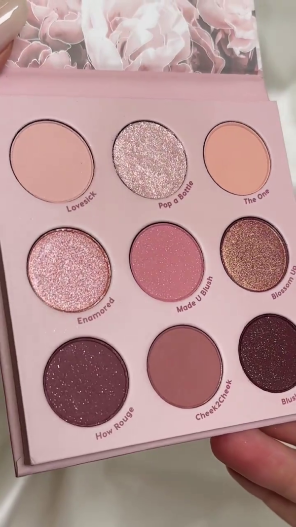 ColourPop Blush Crush 9-Pan Romantic Rosy Nude Eyeshadow Palette with Matte and Shimmer Finishes for Effortlessly Elegant Looks - Image 2