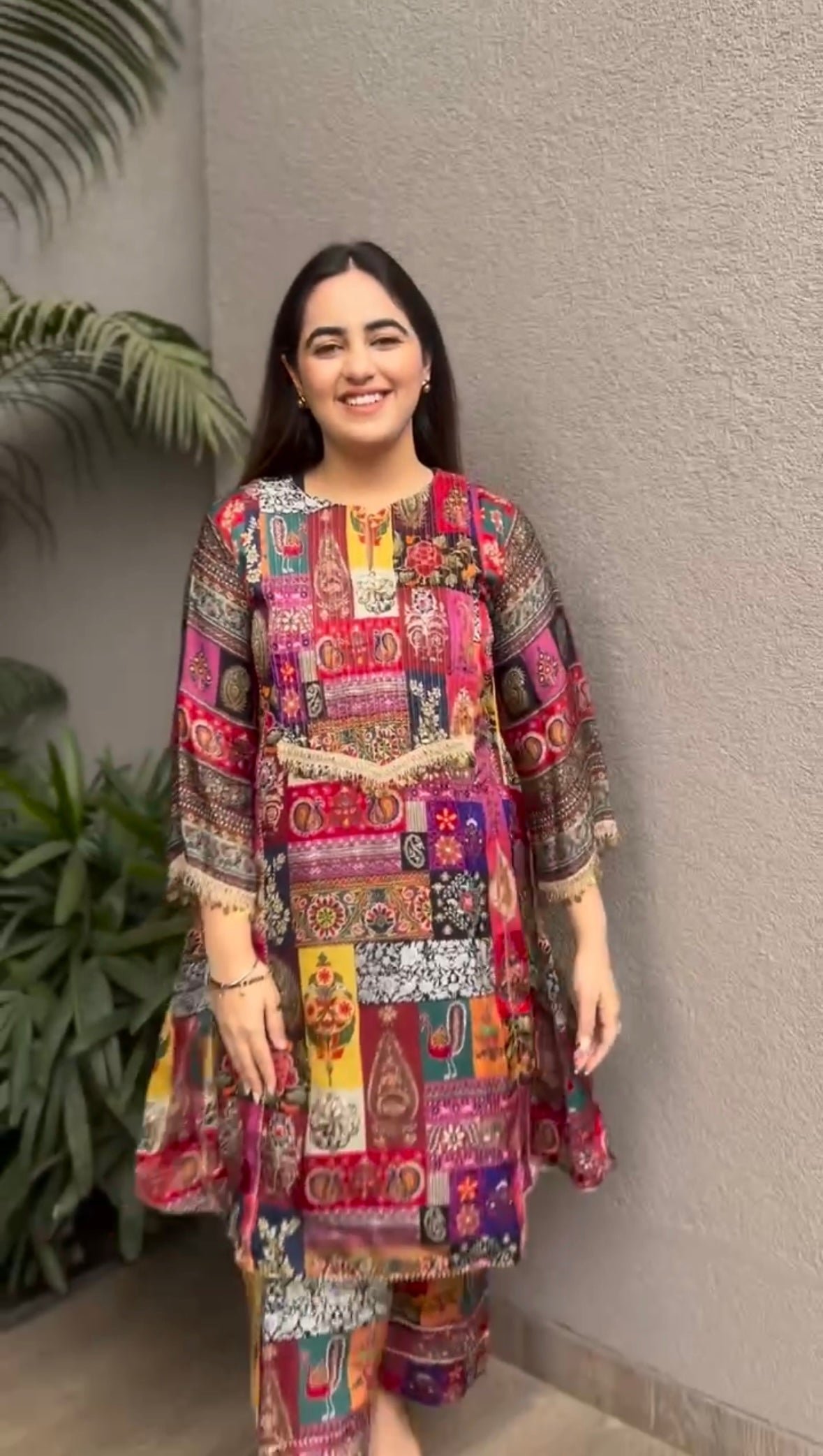 Trending Hit Pure Creap Silk Kurti With Pant - Image 2