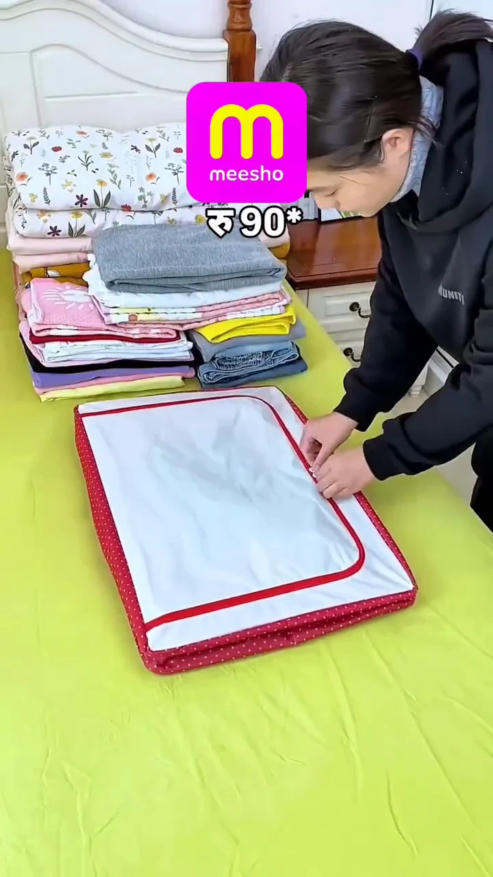 Premium Cloth Storage Box – Foldable Wardrobe Organizer with Lid for Clothes, Blankets, Sarees, and Seasonal Garments