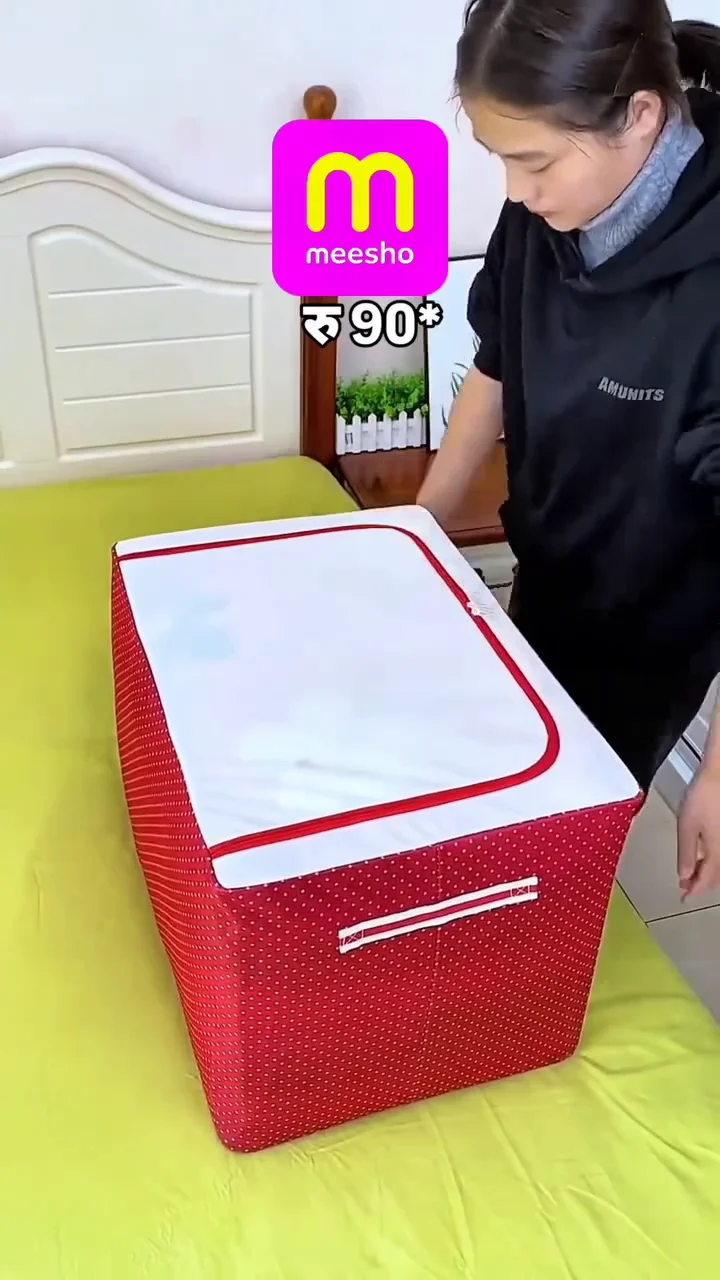 Premium Cloth Storage Box – Foldable Wardrobe Organizer with Lid for Clothes, Blankets, Sarees, and Seasonal Garments - Image 2